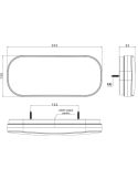 Dimensions du feu arrière LED 12-36 V homologué Fristom FT-600 | Éclairage LeonLeds