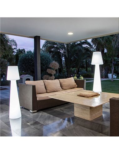 Luminária de chão LED Lola, bateria recarregável, 110 ou 165 cm