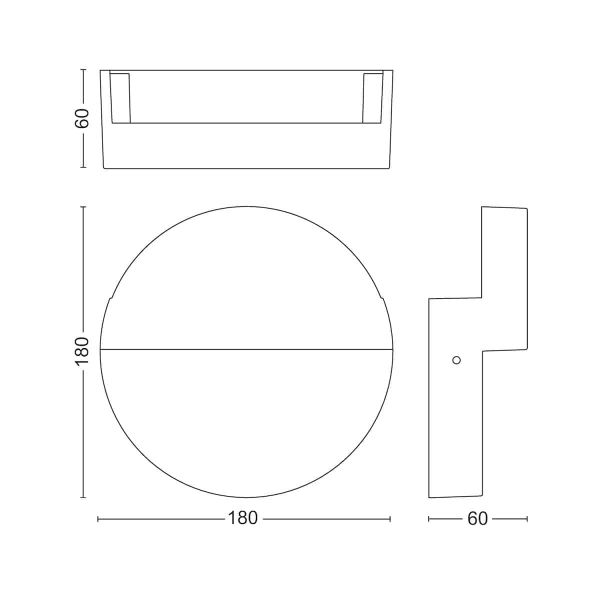 Aplique LED exterior ultraeficiente, VALOR, antracita 4,3W 800Lm, 2700K, 2 luces, estanco al agua