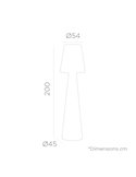 Lámpara de pie LED exterior con cable LOLA 200, luz fría o cálida