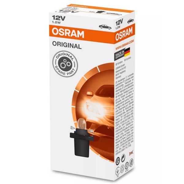 Lámpara Auxiliar OSRAM 2721MF 12V 1,2W con Casquillo B8.5d para PCB 12/1.2 | LeonLeds