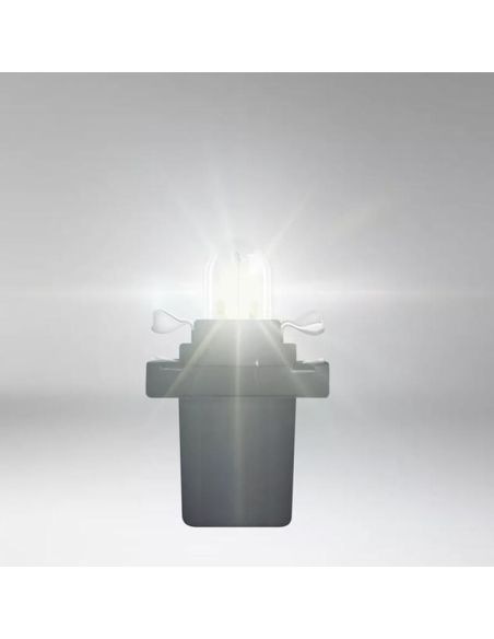 Lâmpada auxiliar OSRAM 2721MF 12V 1,2W com soquete B8.5d para PCB 12/1.2 | LeonLeds