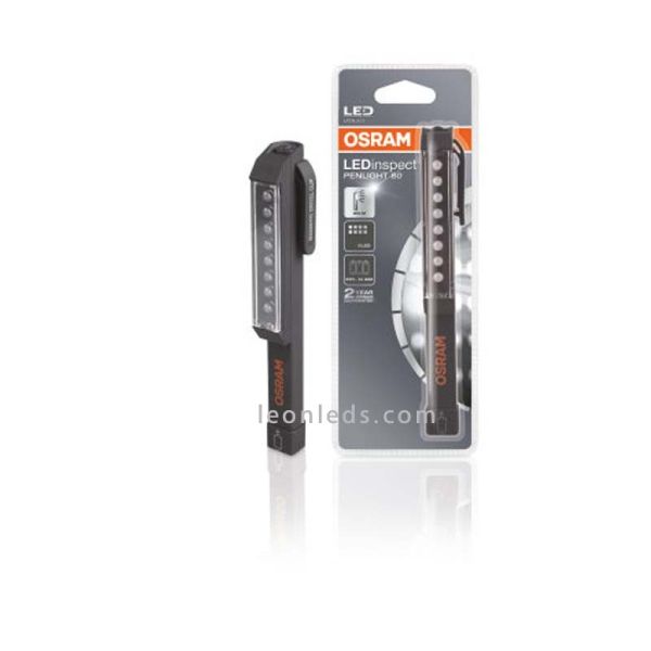 LedInspect Penlight 80 Ledil203 para 3 pilas AA Linterna LED tipo boligrafo barata de Osram | LeonLeds Iluminación