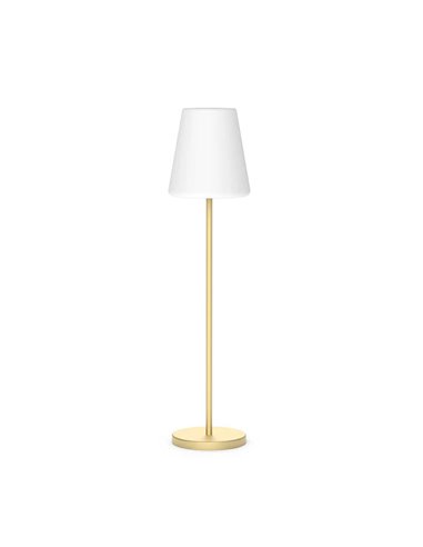 Lámpara de pie LED solar con batería externa LOLA SLIM 120, dorado, Luz RGB + fría + cálida
