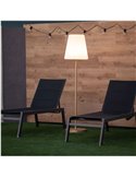 Lámpara de pie LED para exterior LOLA SLIM 180, con cable yute de luz fría y cálida, rosa o dorado