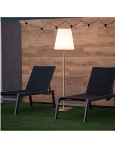 Lámpara de pie LED para exterior LOLA SLIM 180, con cable yute de luz fría y cálida, rosa o dorado 2