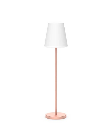 Lámpara de pie LED para exterior LOLA SLIM 180, con cable yute de luz fría y cálida, rosa o dorado