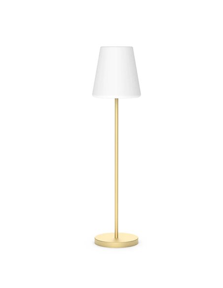 Lampadaire d'extérieur LED LOLA SLIM 180, avec câble en jute pour une lumière froide et chaude, rose ou doré