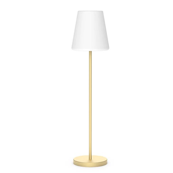 Lampadaire d'extérieur LED LOLA SLIM 180, avec câble en jute pour une lumière froide et chaude, rose ou doré