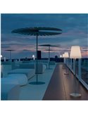Lámpara de pie LED para exterior LOLA SLIM 180, con cable yute de luz fría y cálida, rosa o dorado