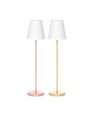 Lampadaire d'extérieur LED LOLA SLIM 180, avec câble en jute pour une lumière froide et chaude, rose ou doré