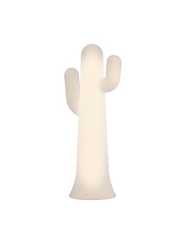 Lámpara de pie LED en forma de cactus PANCHO 140, blanco con cable para exterior, luz fría o cálida