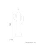 Lámpara de pie LED en forma de cactus PANCHO 140, verde lima con cable para exterior, luz fría