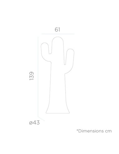 Lampadaire LED PANCHO 140 en forme de cactus, vert citron avec câble extérieur, lumière froide