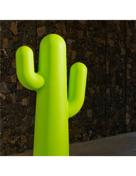 Lámpara de pie LED en forma de cactus PANCHO 140, verde lima con cable para exterior, luz fría