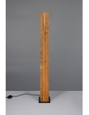 Lámpara de pie de madera natural KARUNI E27 121cm estilo rústico moderno 463300330 con cable e interruptor