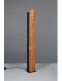 Lámpara de pie de madera natural KARUNI E27 121cm estilo rústico moderno 463300330 con cable e interruptor