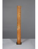 Lámpara de pie de madera natural KARUNI E27 121cm estilo rústico moderno 463300330 con cable e interruptor