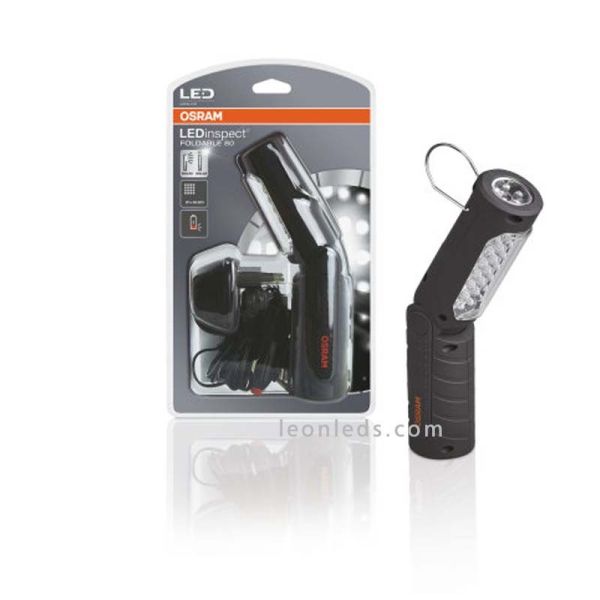 Osram Foldable 80 Ledil201 Lampe de poche LED ronde rechargeable magnétique avec crochet | Éclairage LeonLeds