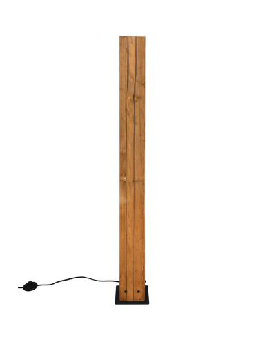 Lámpara de pie de madera natural KARUNI E27 121cm estilo rústico moderno 463300330