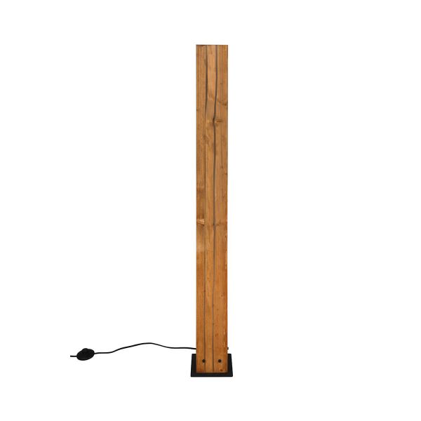 Lámpara de pie de madera natural KARUNI E27 121cm estilo rústico moderno 463300330