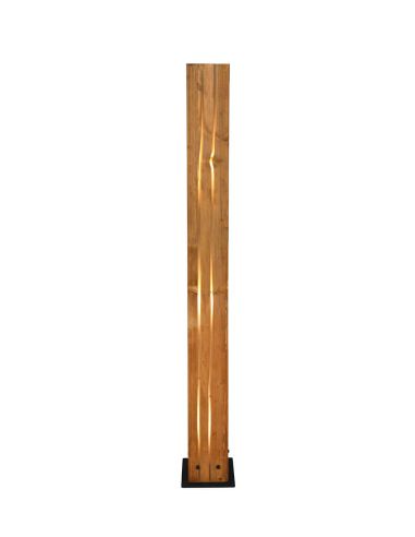 Lámpara de pie de madera natural KARUNI E27 121cm estilo rústico moderno 463300330