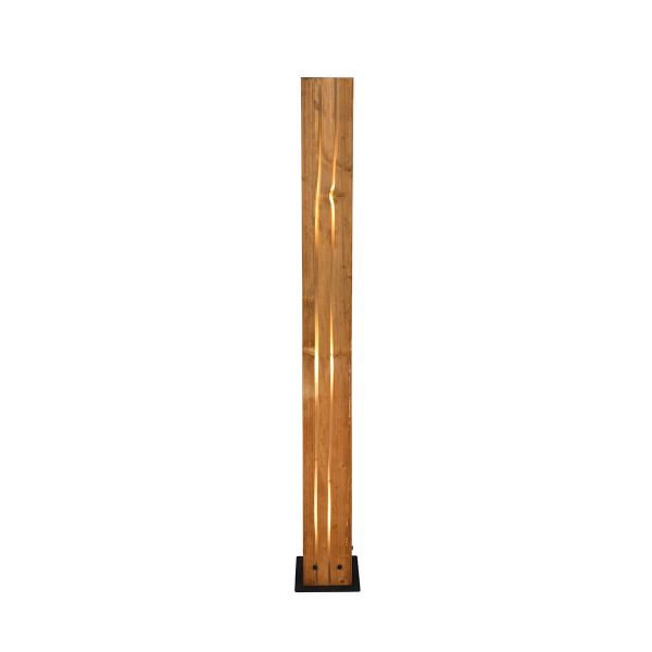 Lámpara de pie de madera natural KARUNI E27 121cm estilo rústico moderno 463300330