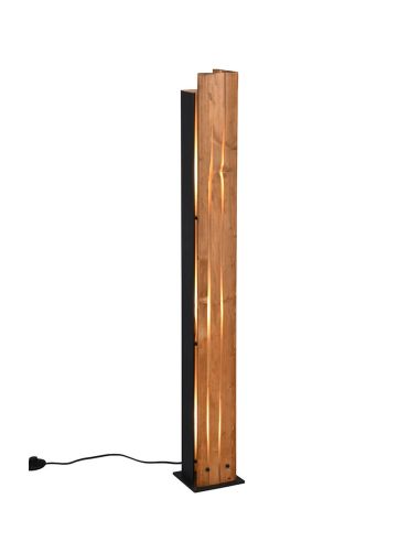 Lámpara de pie de madera natural KARUNI E27 121cm estilo rústico moderno 463300330