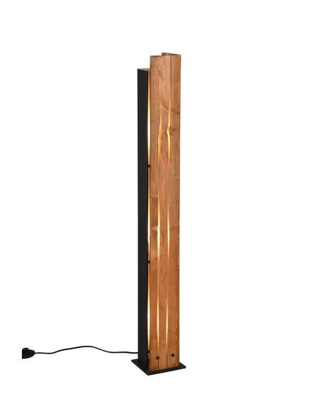 Lampadaire KARUNI E27 121 cm en bois naturel de style rustique moderne 463300330