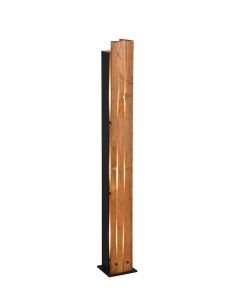 Lámpara de pie de madera natural KARUNI E27 121cm estilo rústico moderno 463300330 2