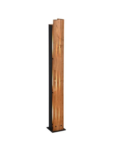 Lámpara de pie de madera natural KARUNI E27 121cm estilo rústico moderno 463300330