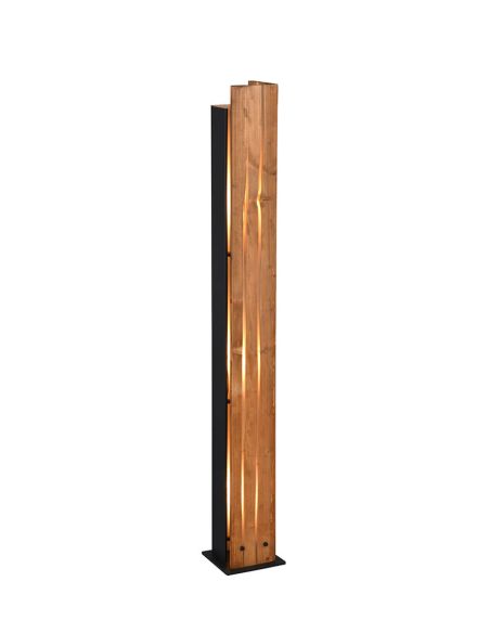Lámpara de pie de madera natural KARUNI E27 121cm estilo rústico moderno 463300330