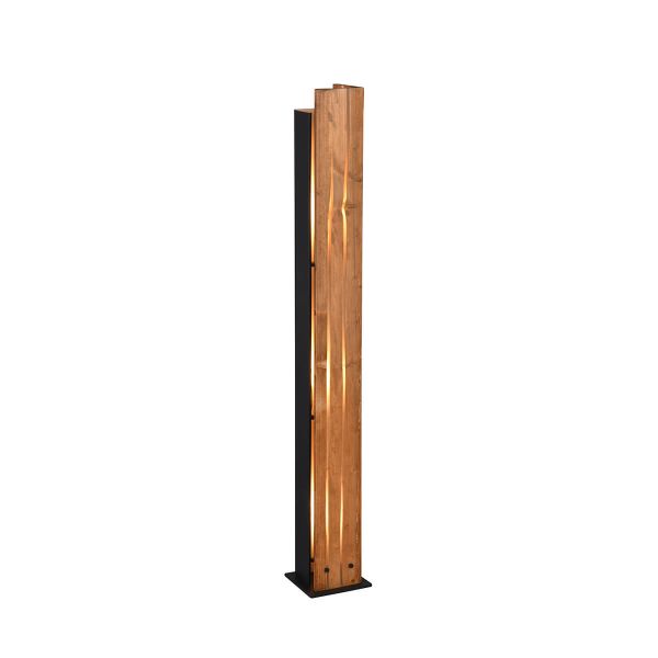 Lámpara de pie de madera natural KARUNI E27 121cm estilo rústico moderno 463300330
