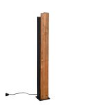 Lámpara de pie de madera natural KARUNI E27 121cm estilo rústico moderno 463300330 con cable e interruptor