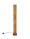 Lámpara de pie de madera natural KARUNI E27 121cm estilo rústico moderno 463300330 con cable e interruptor