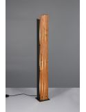 Lámpara de pie de madera natural KARUNI E27 121cm estilo rústico moderno 463300330 con cable e interruptor