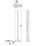 Dimensiones Lámpara de pie de madera natural KARUNI E27 121cm estilo rústico moderno 463300330 con cable e interruptor