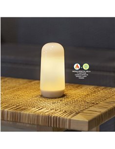 Bombilla LED portátil con base imantada y mando CANDY, recargable, luz cálida y efecto llama 2