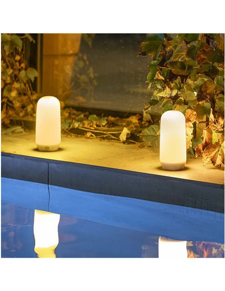 Bombilla LED portátil con base imantada y mando CANDY, recargable, luz cálida y efecto llama