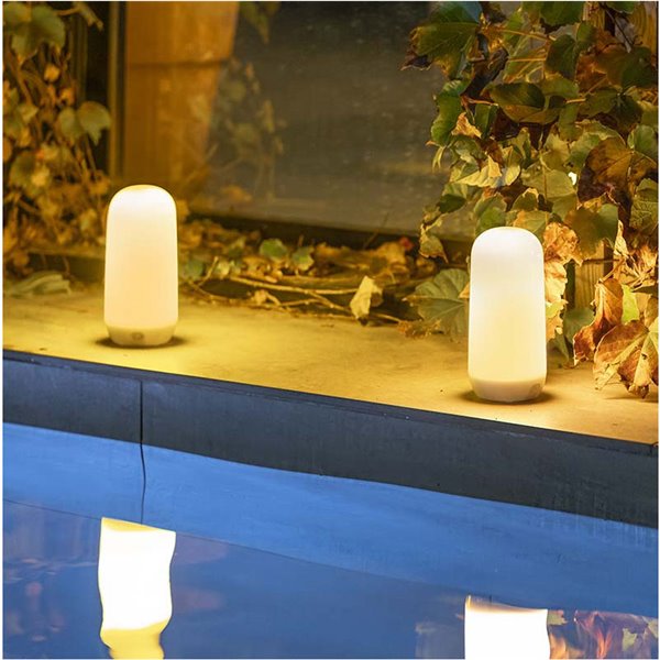 Bombilla LED portátil con base imantada y mando CANDY, recargable, luz cálida y efecto llama
