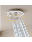Ventilador de Techo LED empotrable en techos modulares 60x60 CUBIS, 20W