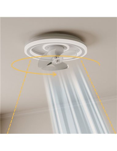 Ventilador de Techo LED empotrable en techos modulares 60x60 CUBIS, 20W