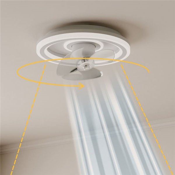 Ventilateur de plafond LED encastré dans plafonds modulaires 60x60 CUBIS, 20W