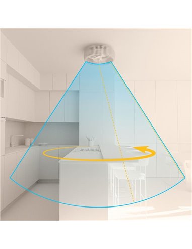 Ventoinha de teto LED embutido em tetos modulares 60x60 CUBIS, 20W