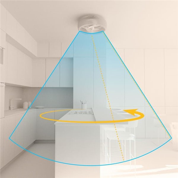 Ventilador de Techo LED empotrable en techos modulares 60x60 CUBIS, 20W