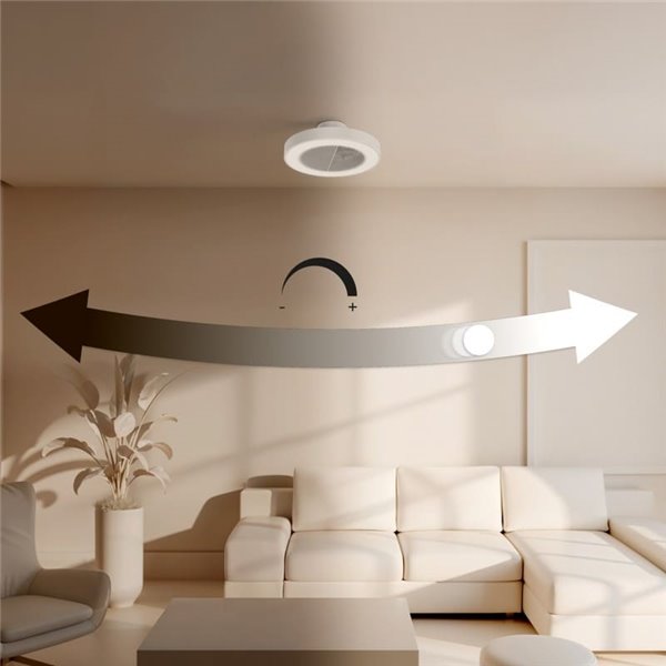 Ventoinha de teto LED embutido em tetos modulares 60x60 CUBIS, 20W