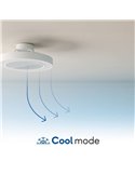 Ventilador de Techo LED empotrable en techos modulares 60x60 CUBIS, 20W
