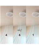 Ventilador de Techo LED empotrable en techos modulares 60x60 CUBIS, 20W