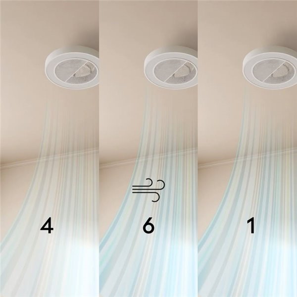 Ventilateur de plafond LED encastré dans plafonds modulaires 60x60 CUBIS, 20W