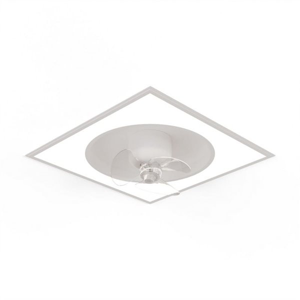 Ventilateur de plafond LED encastré dans plafonds modulaires 60x60 CUBIS, 20W